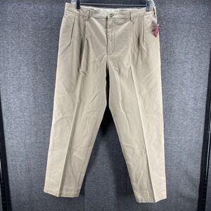 Lands End Pants Mens‎ 36x30 Beige Khaki Chino Mid Rise Preppy Workwear NEW